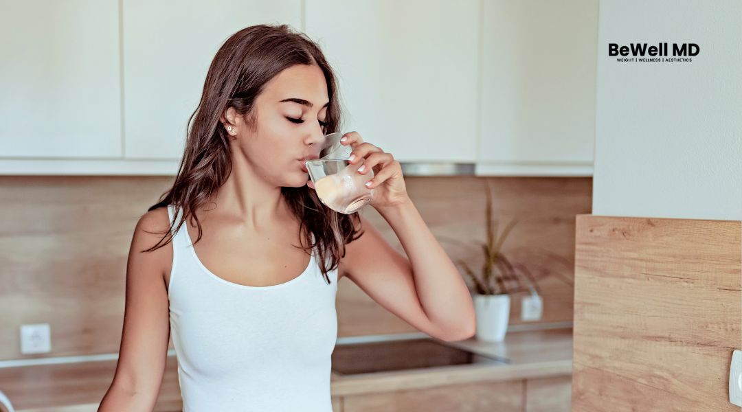 Woman drinking water